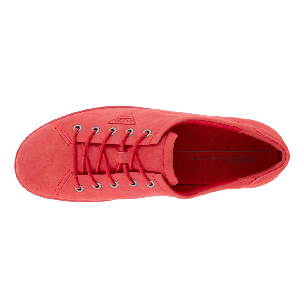 ECCO Womens Sneakers Red - Soft 2.0 Tie - RMY-305649